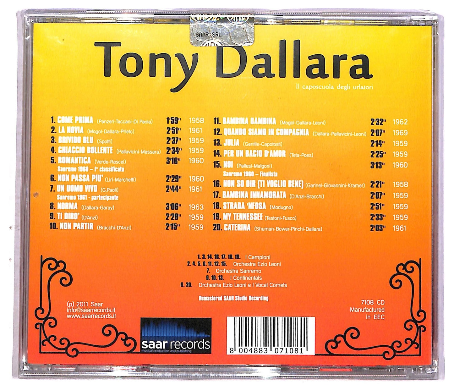EBOND Tony Dallara - Il Meglio DI Tony Dallara CD CD086603