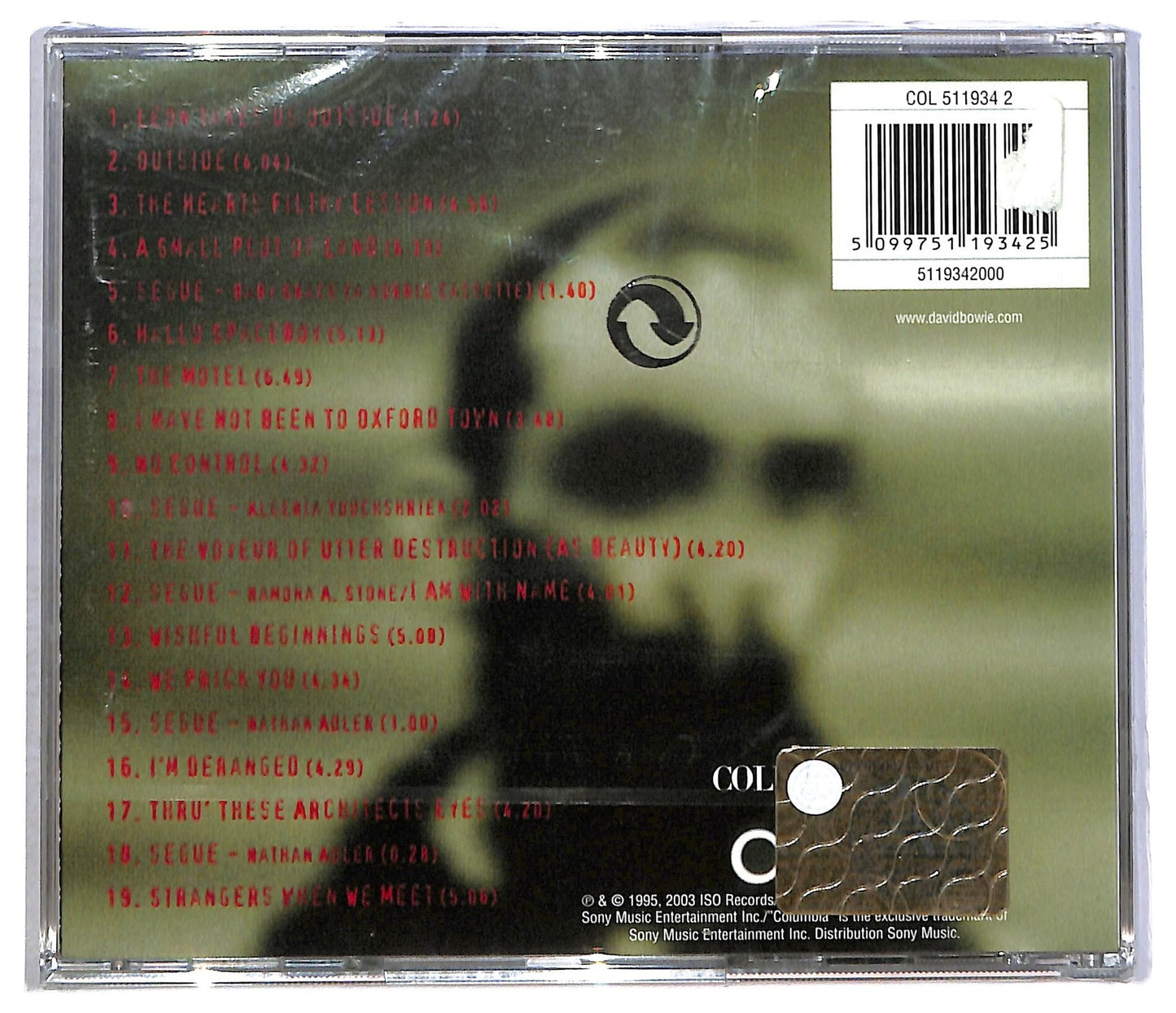 EBOND David Bowie - 1 Outside CD CD086725
