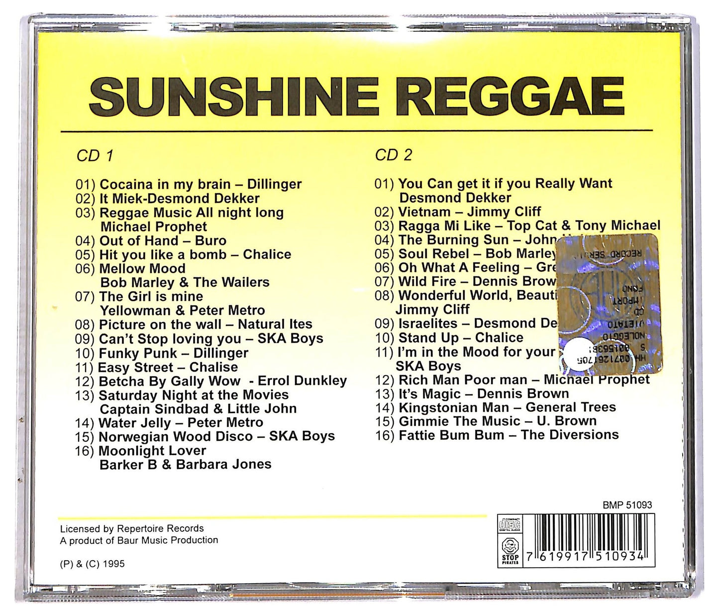 EBOND sunshine reggae CD CD086744