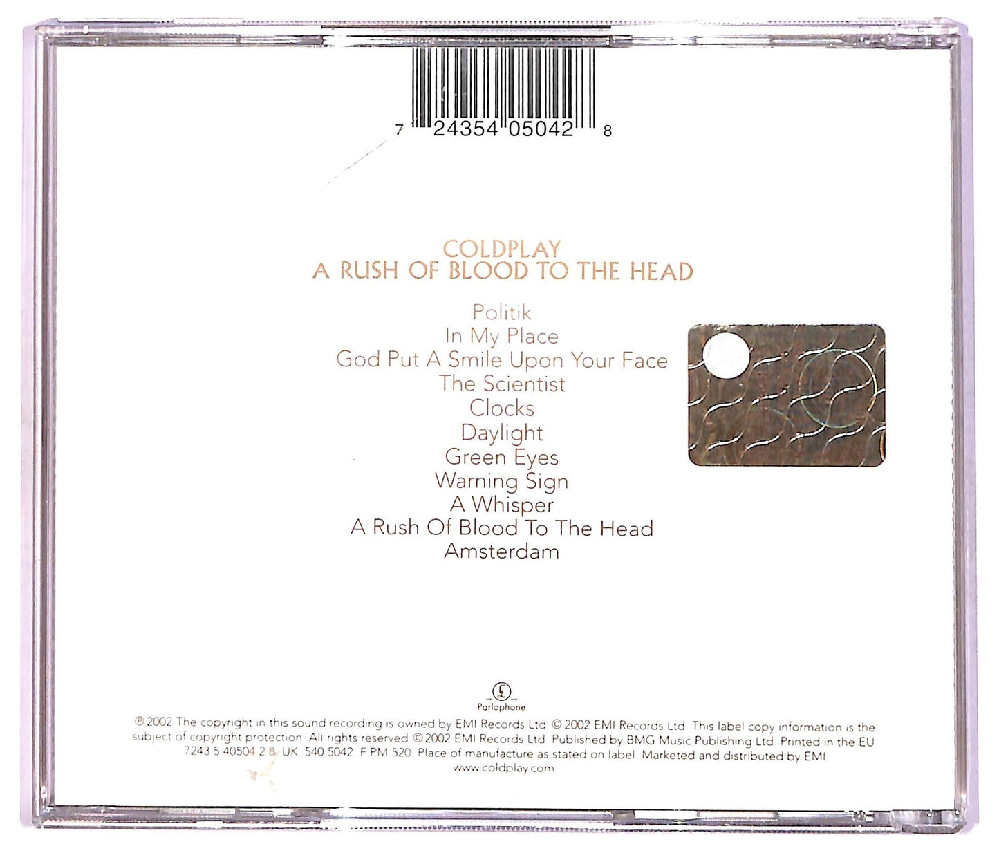 EBOND Coldplay - A Rush Of Blood To The Head CD CD087009