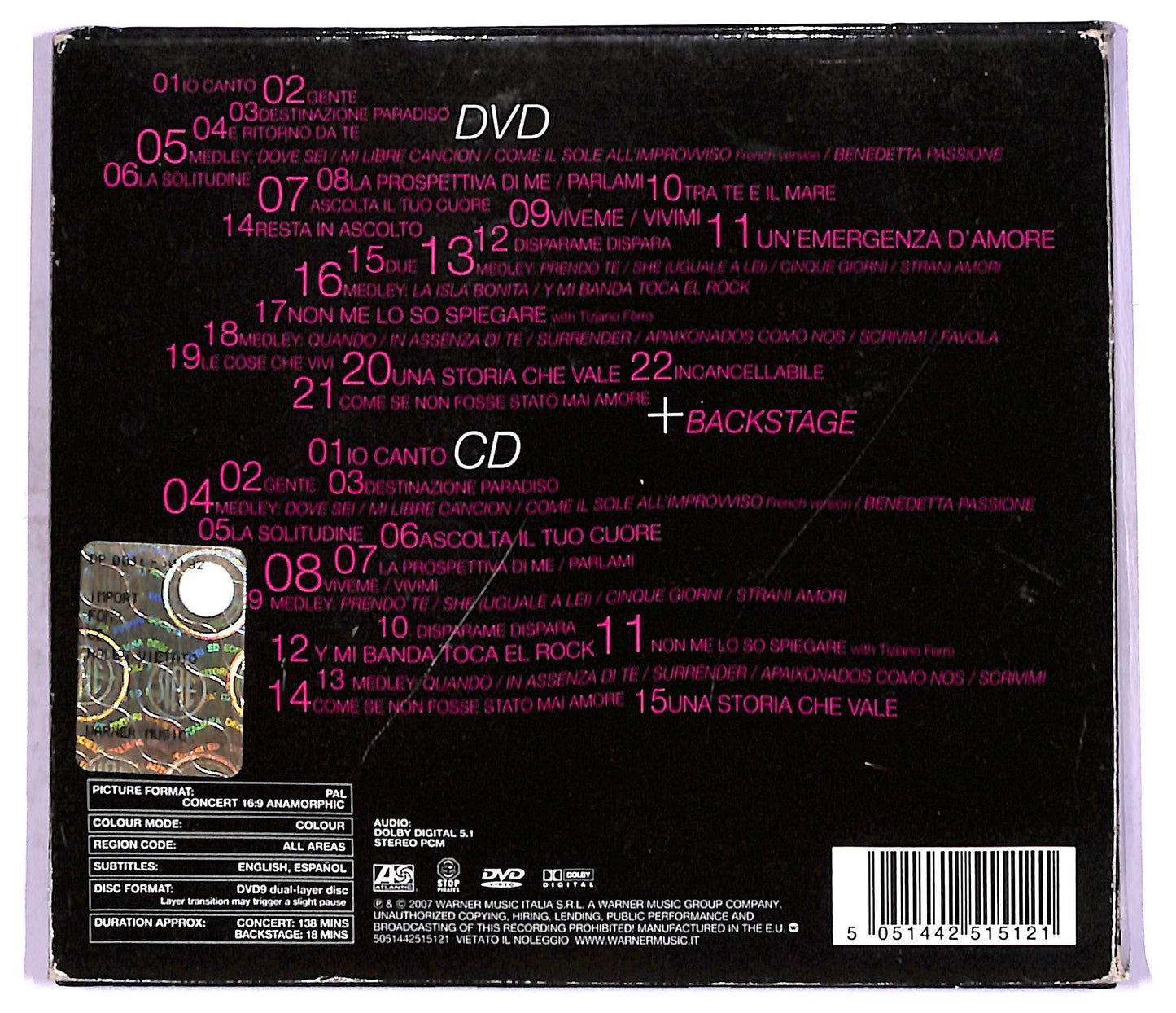 EBOND Laura Pausini - San Siro 2007 CD CD087116