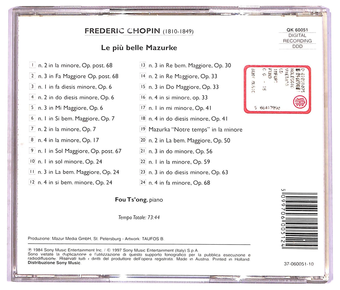 EBOND Federic Chopin - Mazurke CD CD087146