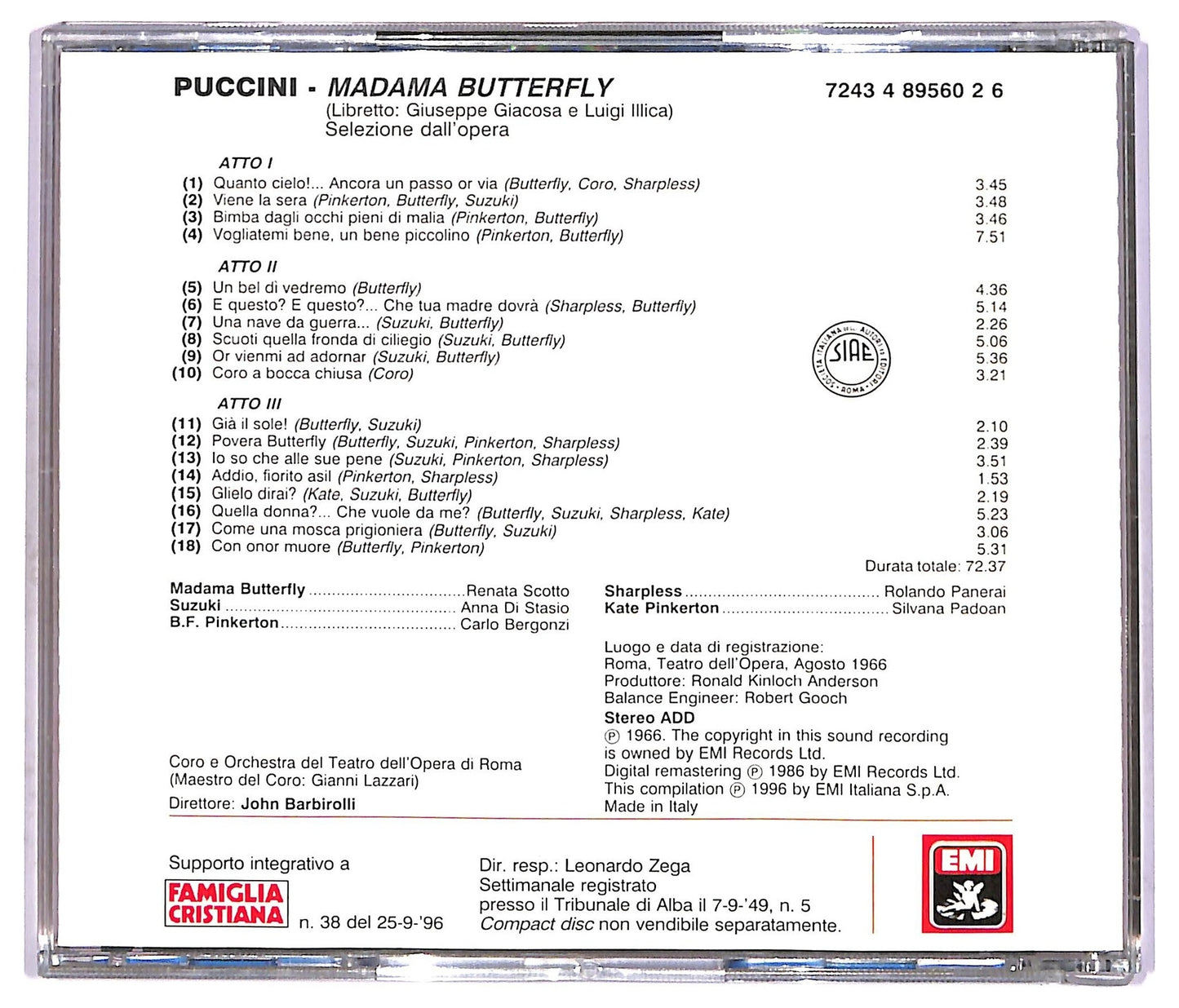 EBOND Puccini - Madama Butterfly EDITORIALE CD CD087252