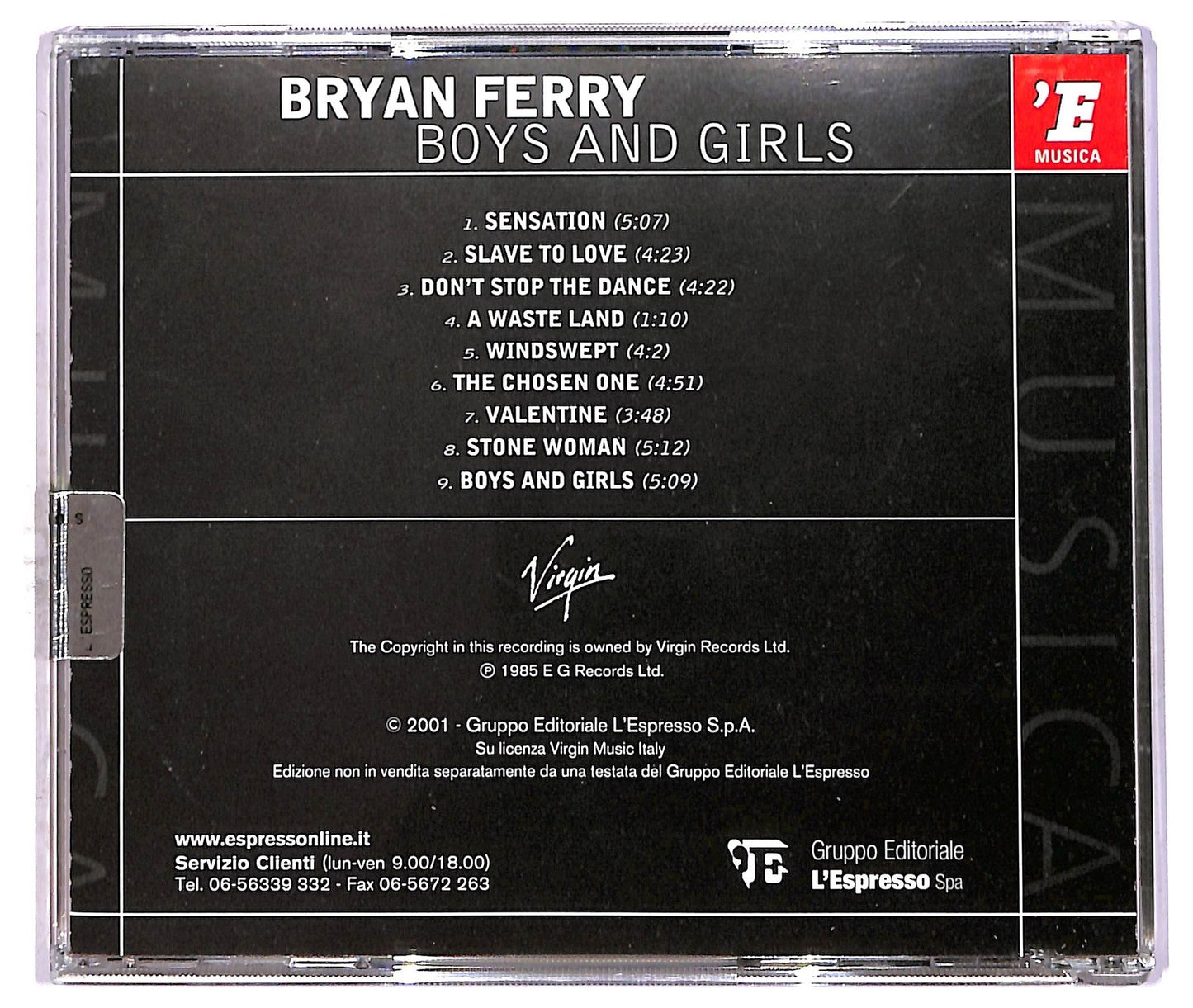 EBOND Bryan Ferry - Boys And Girls Editoriale CD CD087812