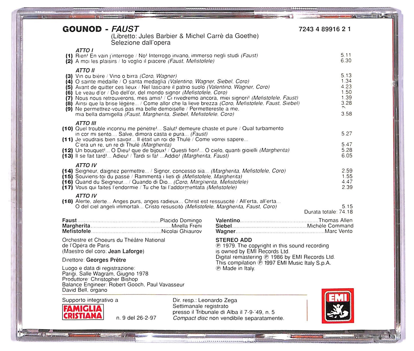 EBOND Gounod Faust - Faust - Le Pagine Piu Belle COMPILATION EDITORIALE JEWEL CASE CD CD087854