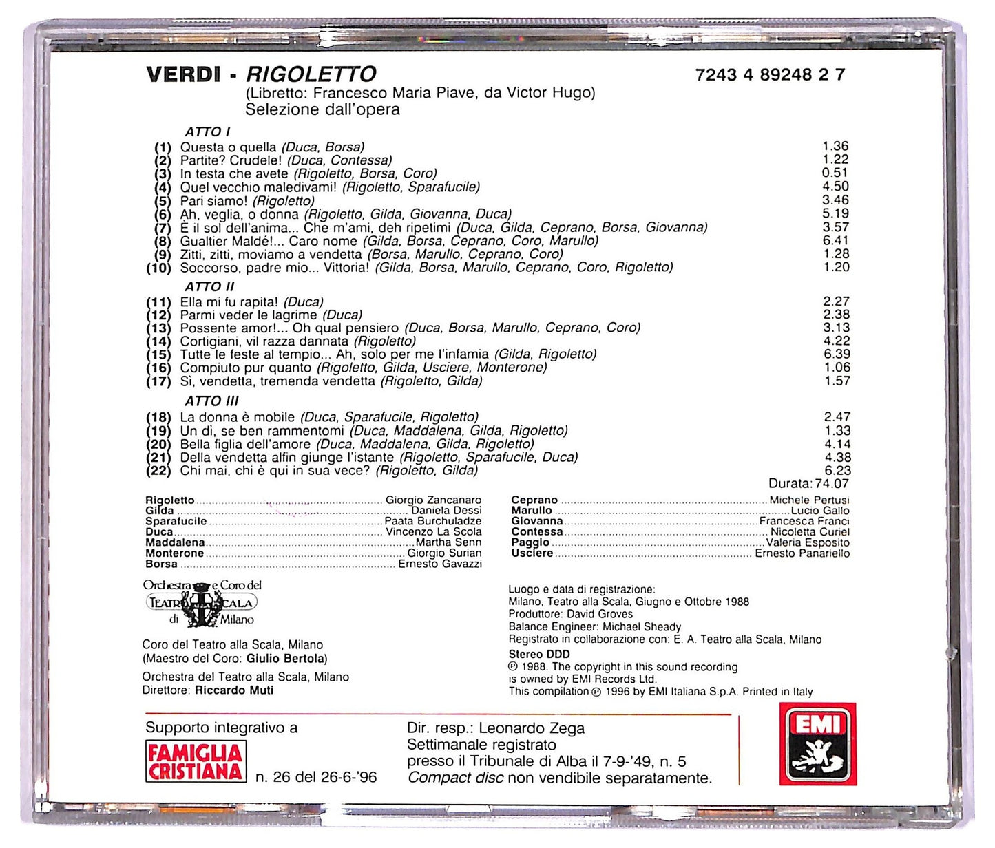 EBOND Verdi Rigoletto - le pagine piu belle EDITORIALE CD CD087901