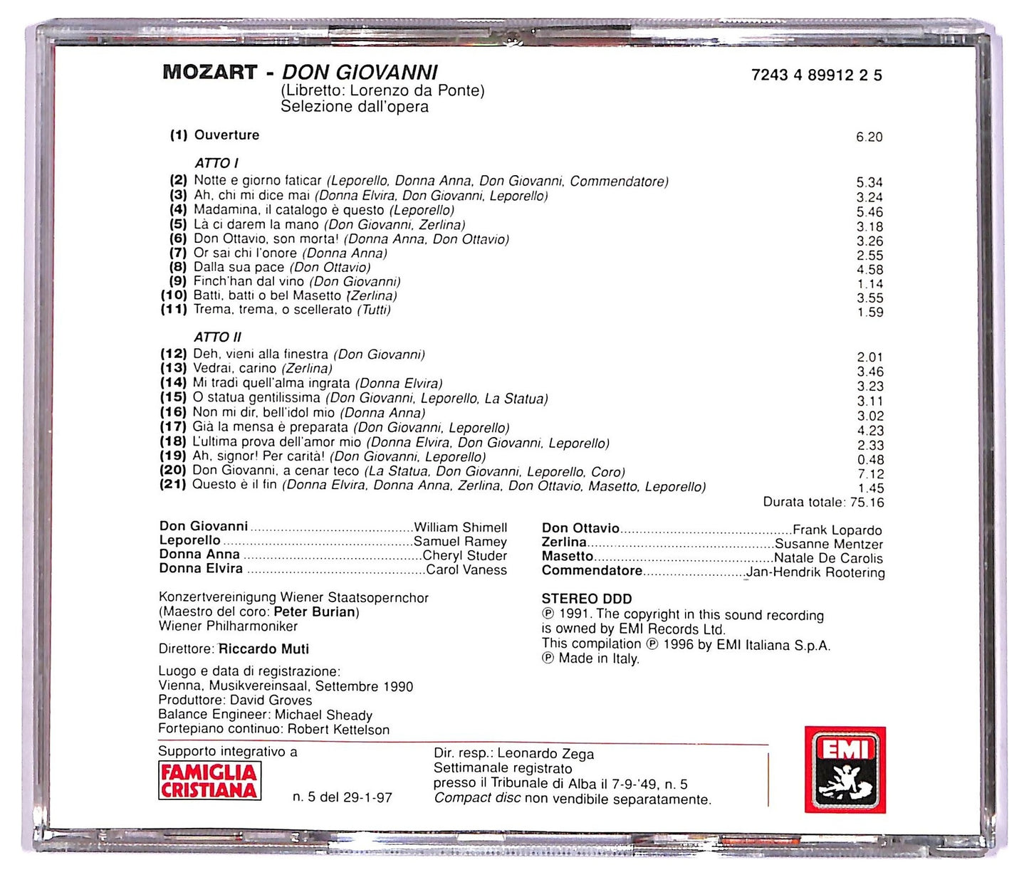 EBOND Mozart - Don Giovanni - Le Pagine Piu Belle EDITORIALE CD CD087905