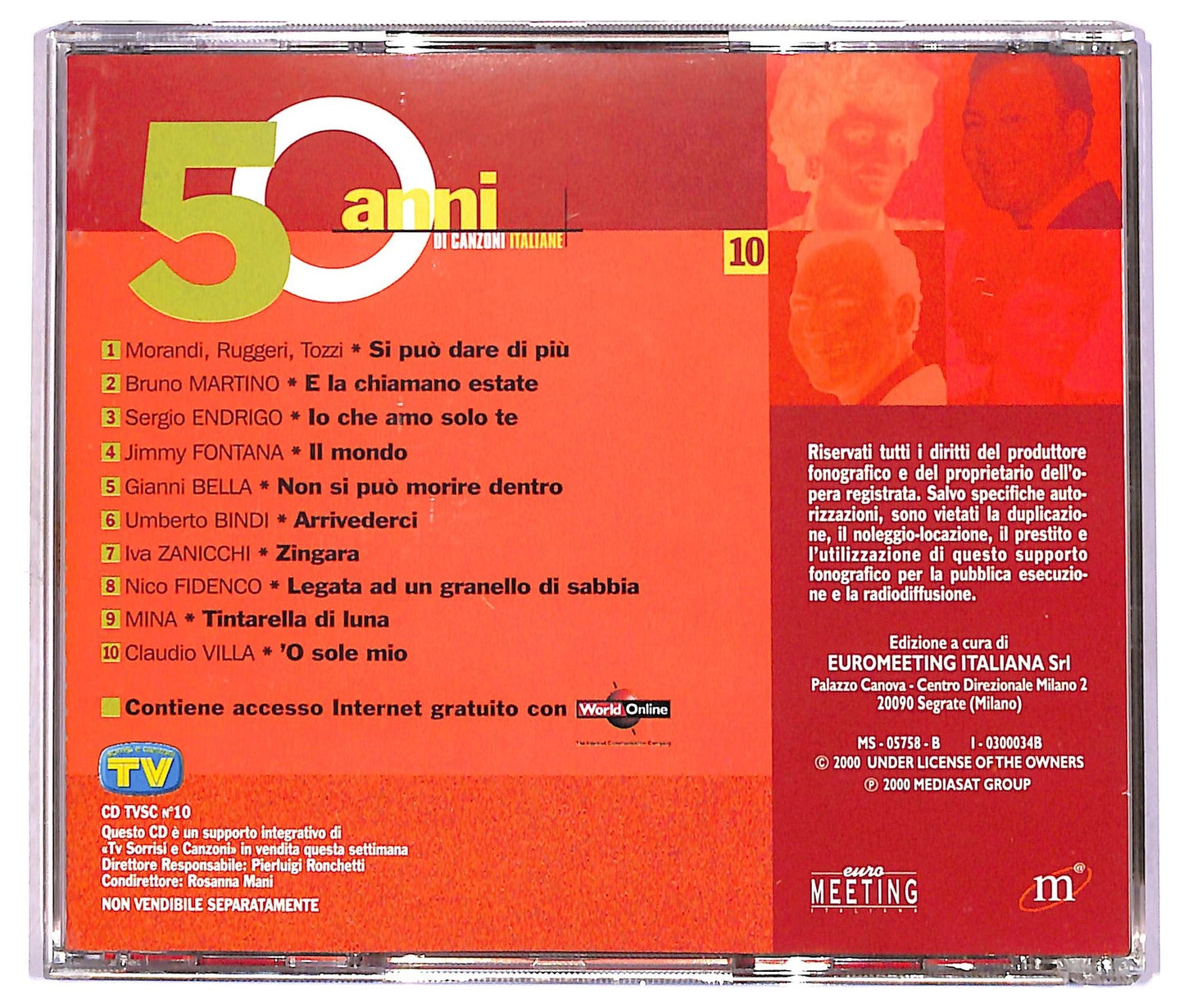EBOND 50 anni di canzoni italiane 10 - EDITORIALE CD CD087956