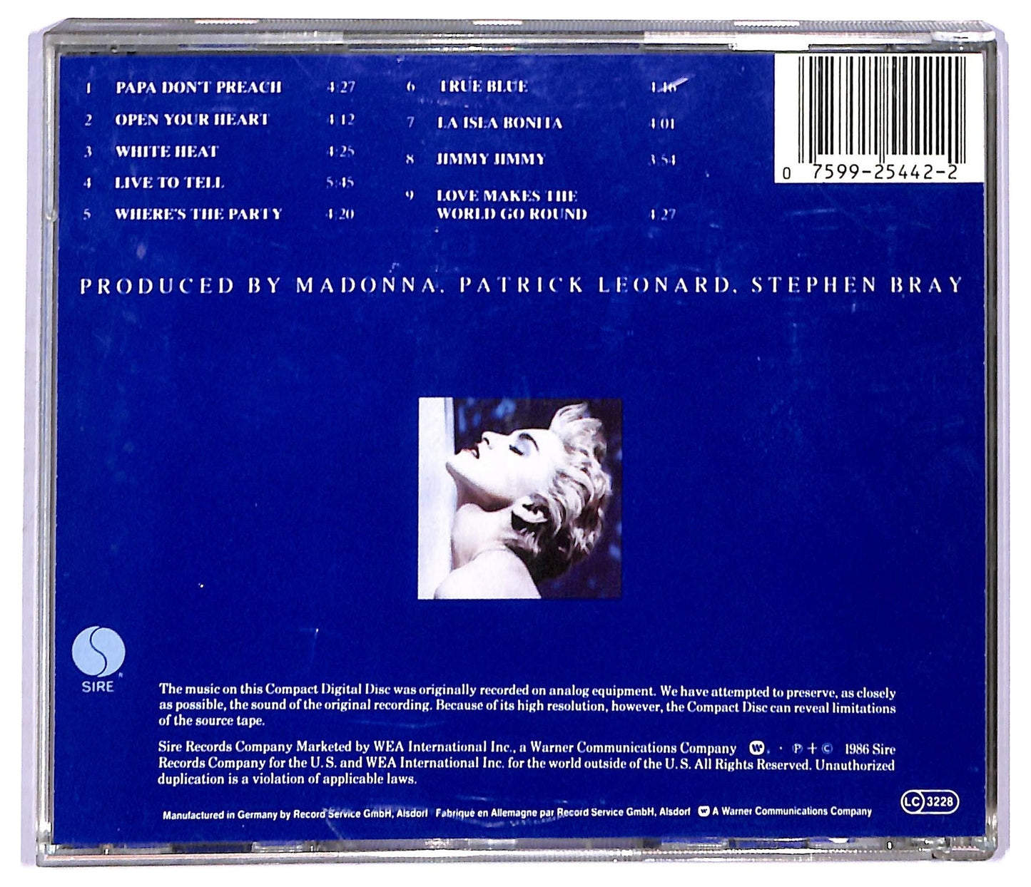 EBOND Madonna - True Blue CD CD089049