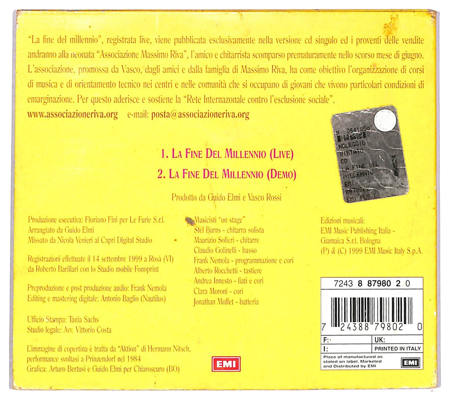 EBOND Vasco Rossi - La Fine Del Millennio CD CD089238