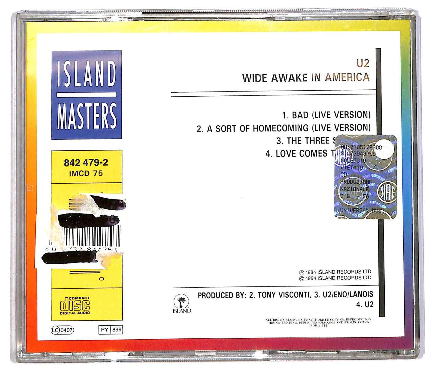 EBOND U2 - Wide Awake In America CD CD089413