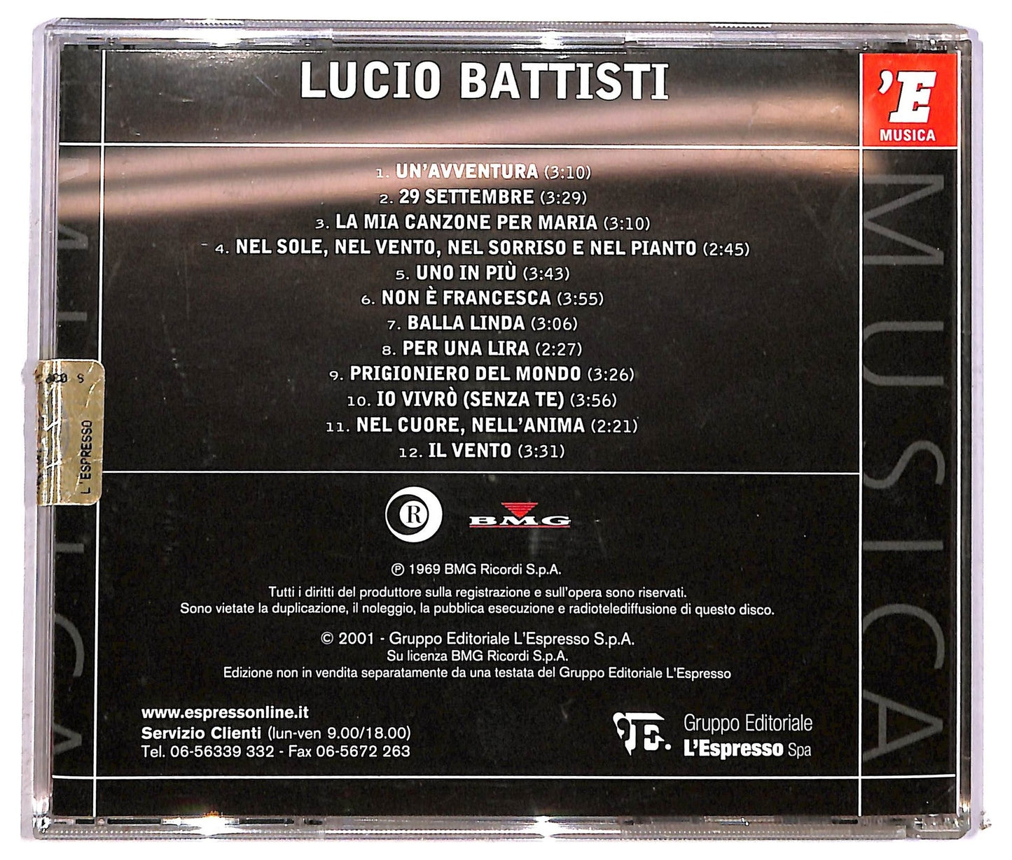 EBOND Lucio Battisti - Lucio Battisti ALBUM EDITORIALE JEWEL CASE CD CD090448