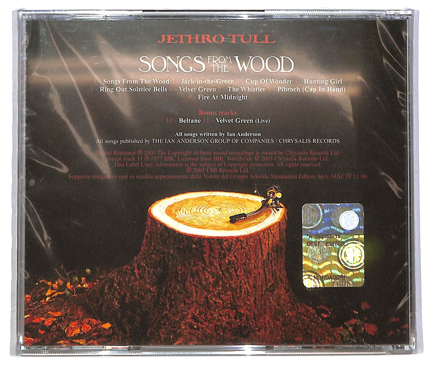 EBOND Jethro Tull - Songs From The Wood EDITORIALE CD CD090517