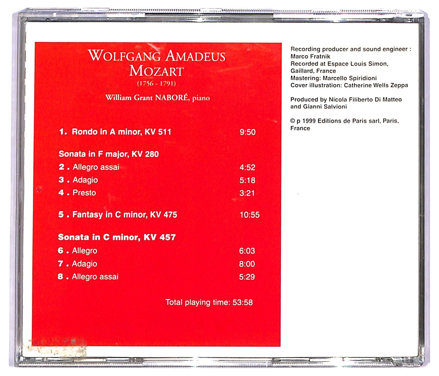EBOND W.A. Mozart - Intimate Piano EDITORIALE CD CD091048