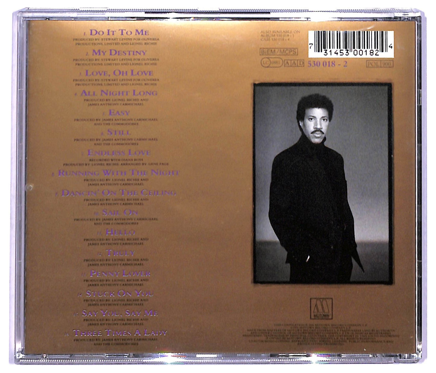 EBOND Lionel Richie - Back To Front CD CD093505