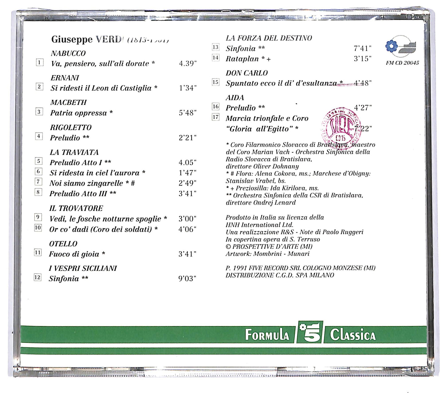 EBOND Verdi - Va Pensiero sull'ali dorate - Editoriale CD CD094634