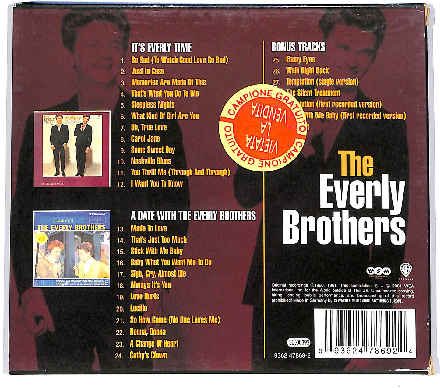 EBOND Everly Brothers - It's Everly Time e A Date With.. Slipcase CD CD094727