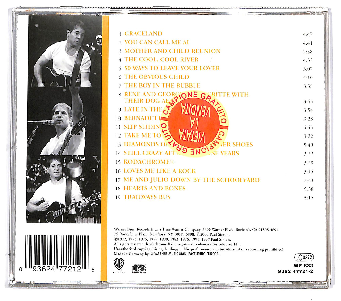 EBOND Paul Simon - Greatest Hits - Shining Like A National Guitar CD CD094734