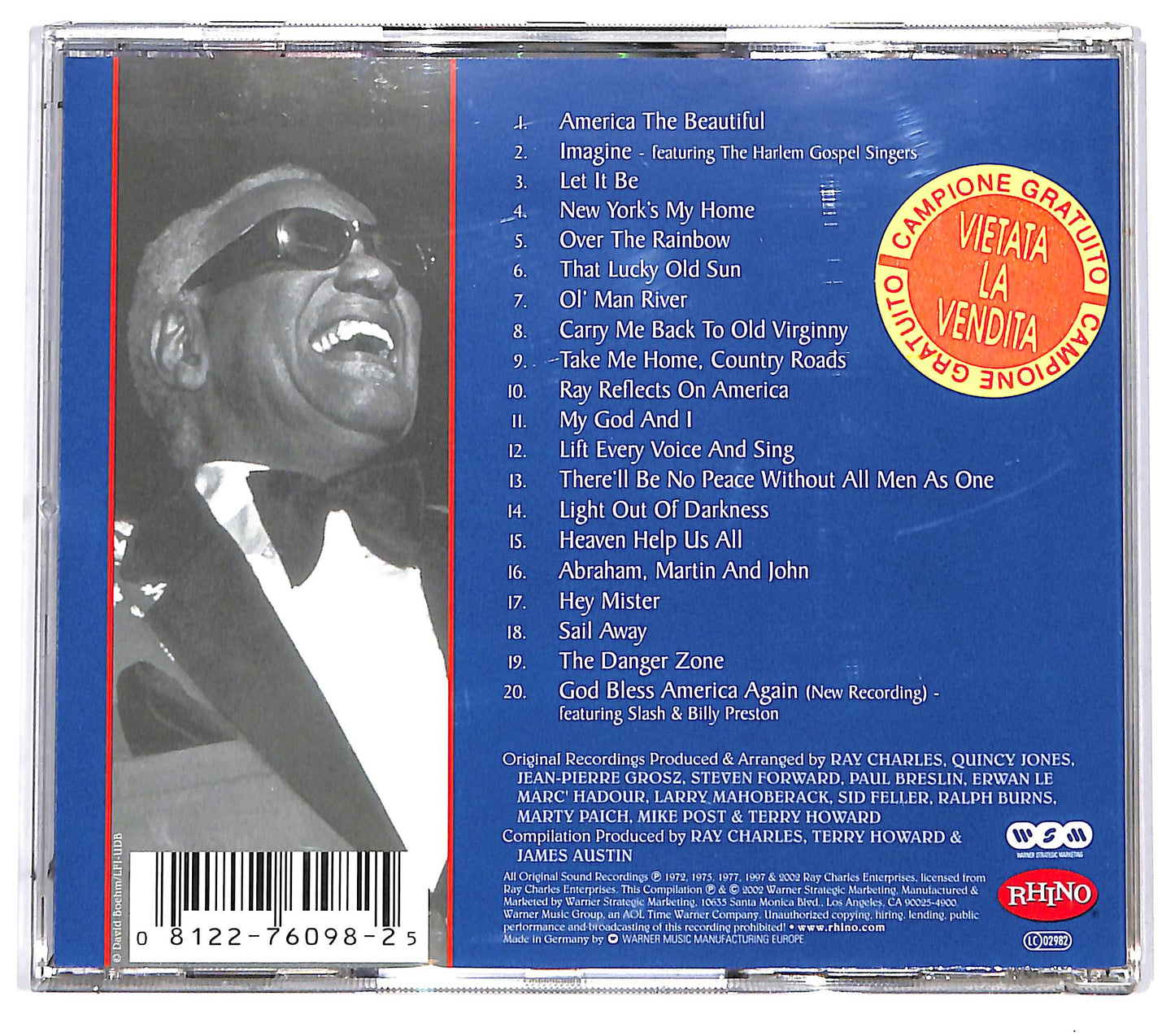 EBOND Ray Charles - Sings For America CD CD094741