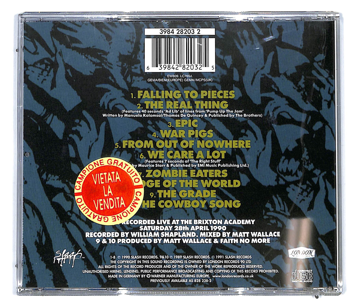 EBOND Faith No More - Live At The Brixton Academy CD CD094819