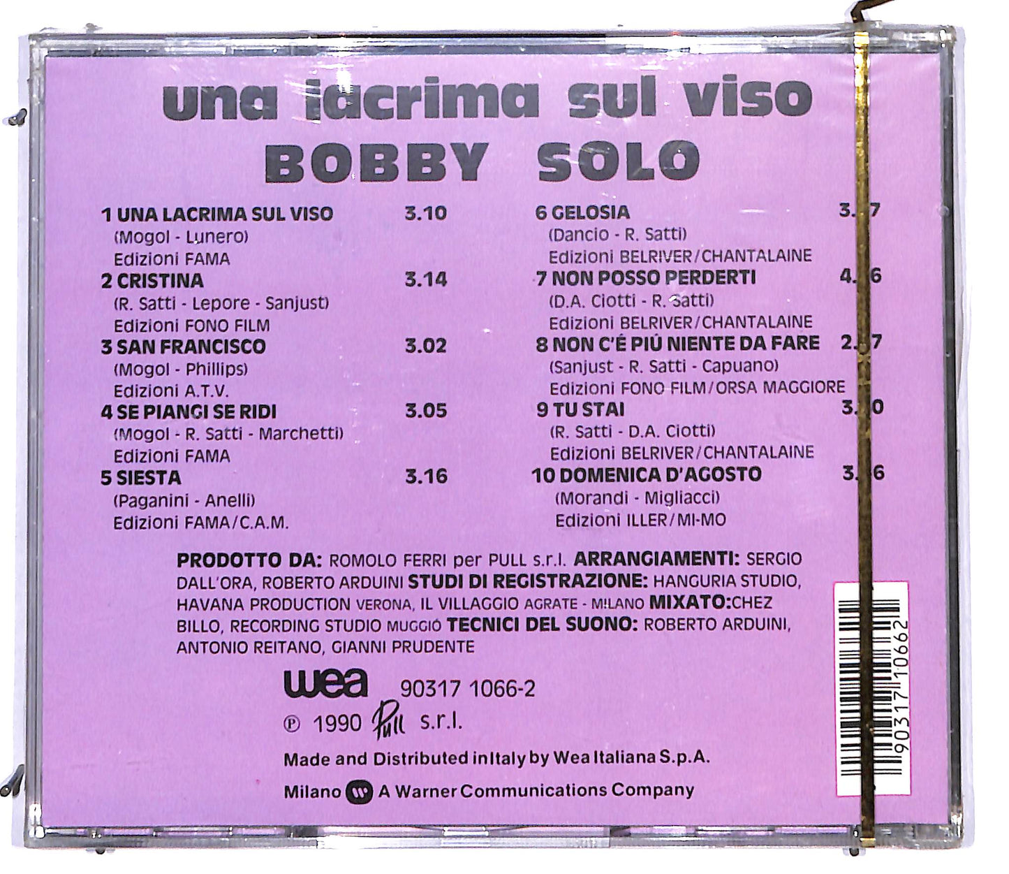 EBOND Bobby Solo - Una Lacrima Sul Viso CD CD094907