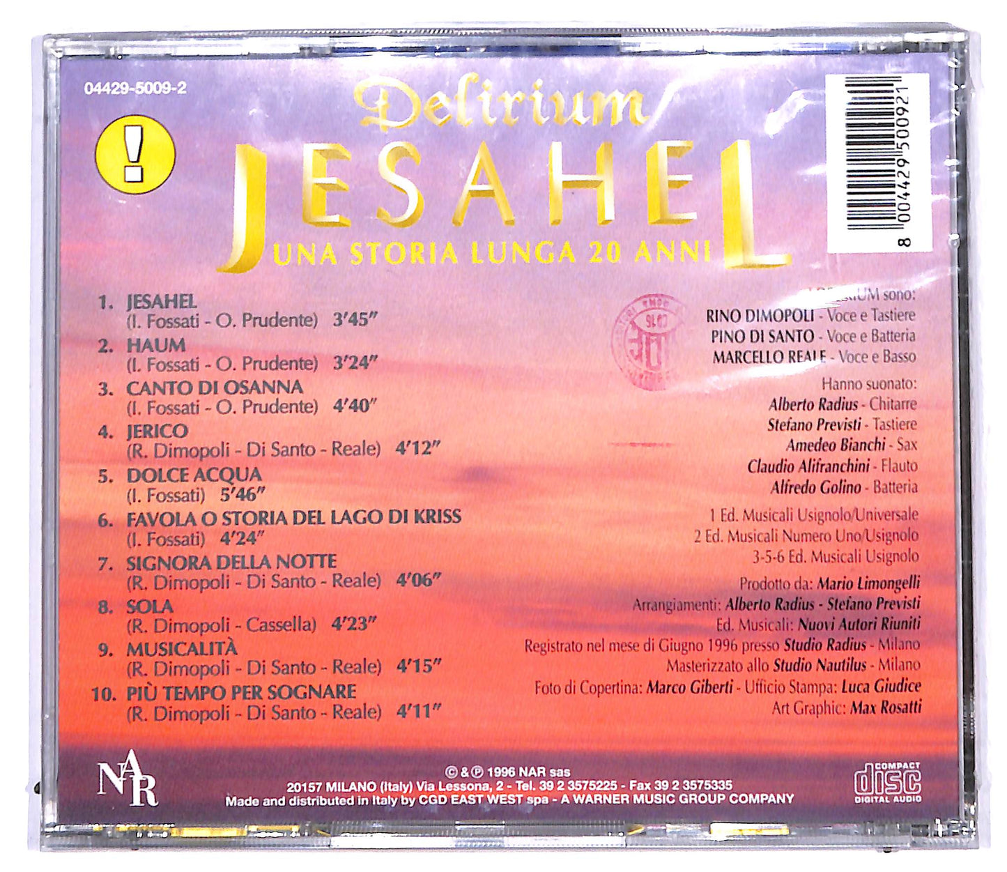 EBOND Delirium - Jesahel - Una Storia Lunga 20 Anni CD CD094921