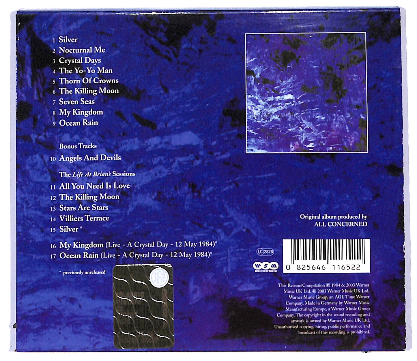 EBOND Echo & The Bunnymen - Ocean Rain (slipcase) CD CD094944