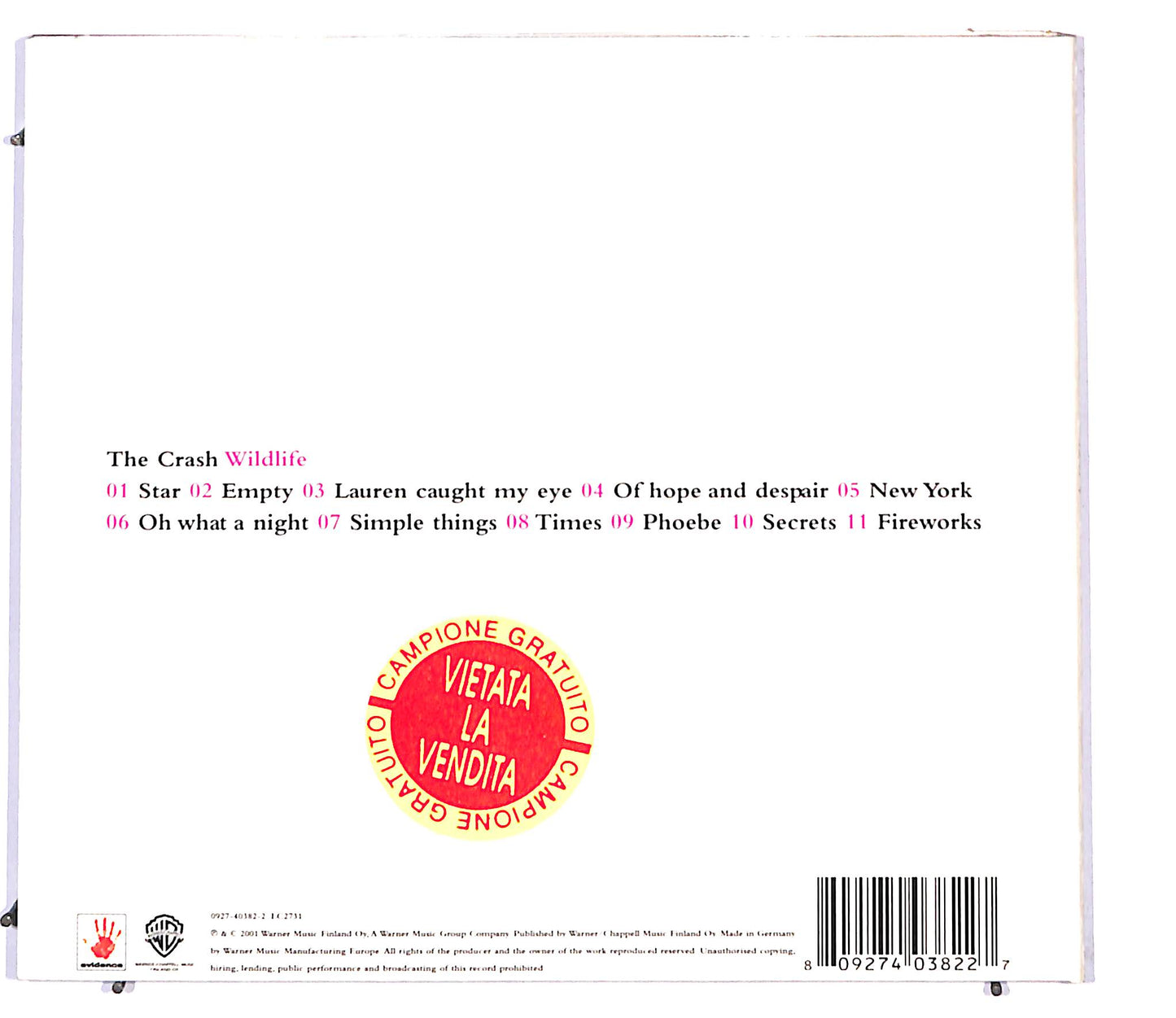 EBOND The Crash - Wildlife (digipak) CD CD095022