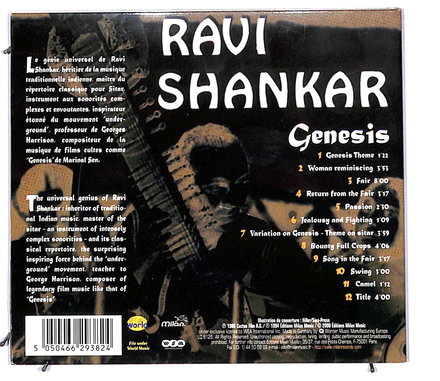 EBOND Ravi Shankar - Genesis (digipak) CD CD095063