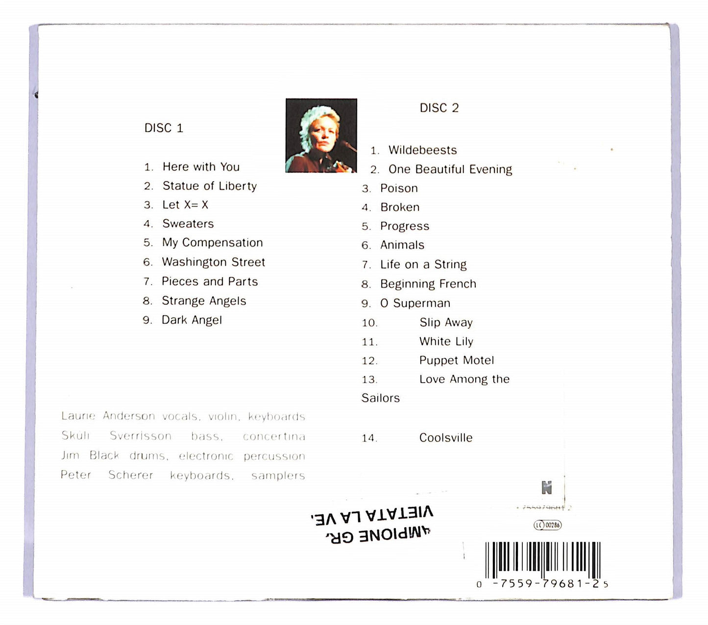 EBOND Laurie Anderson - Live At Town Hall New York City CD CD095142