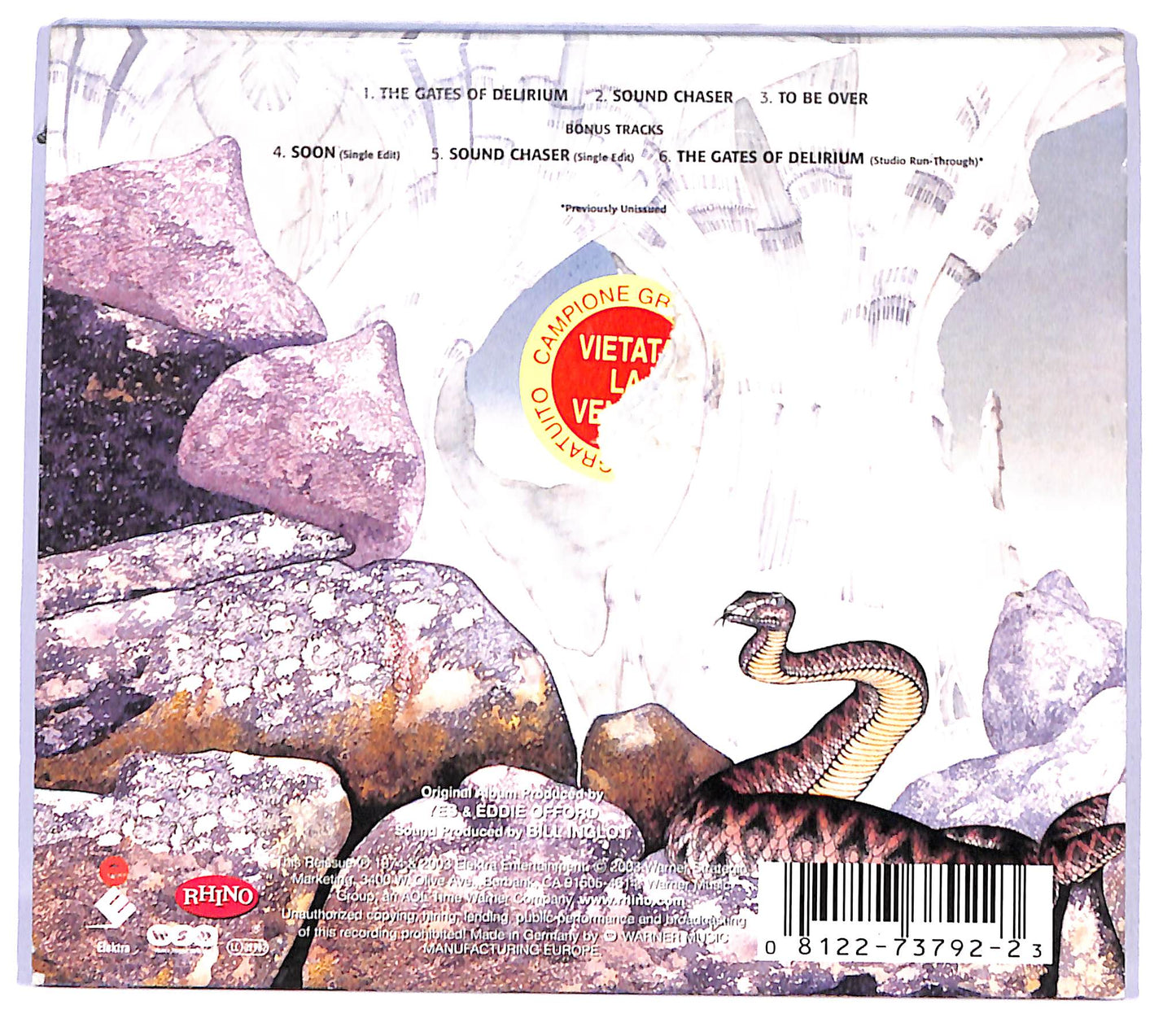 EBOND Yes - Relayer (digipak) CD CD095312