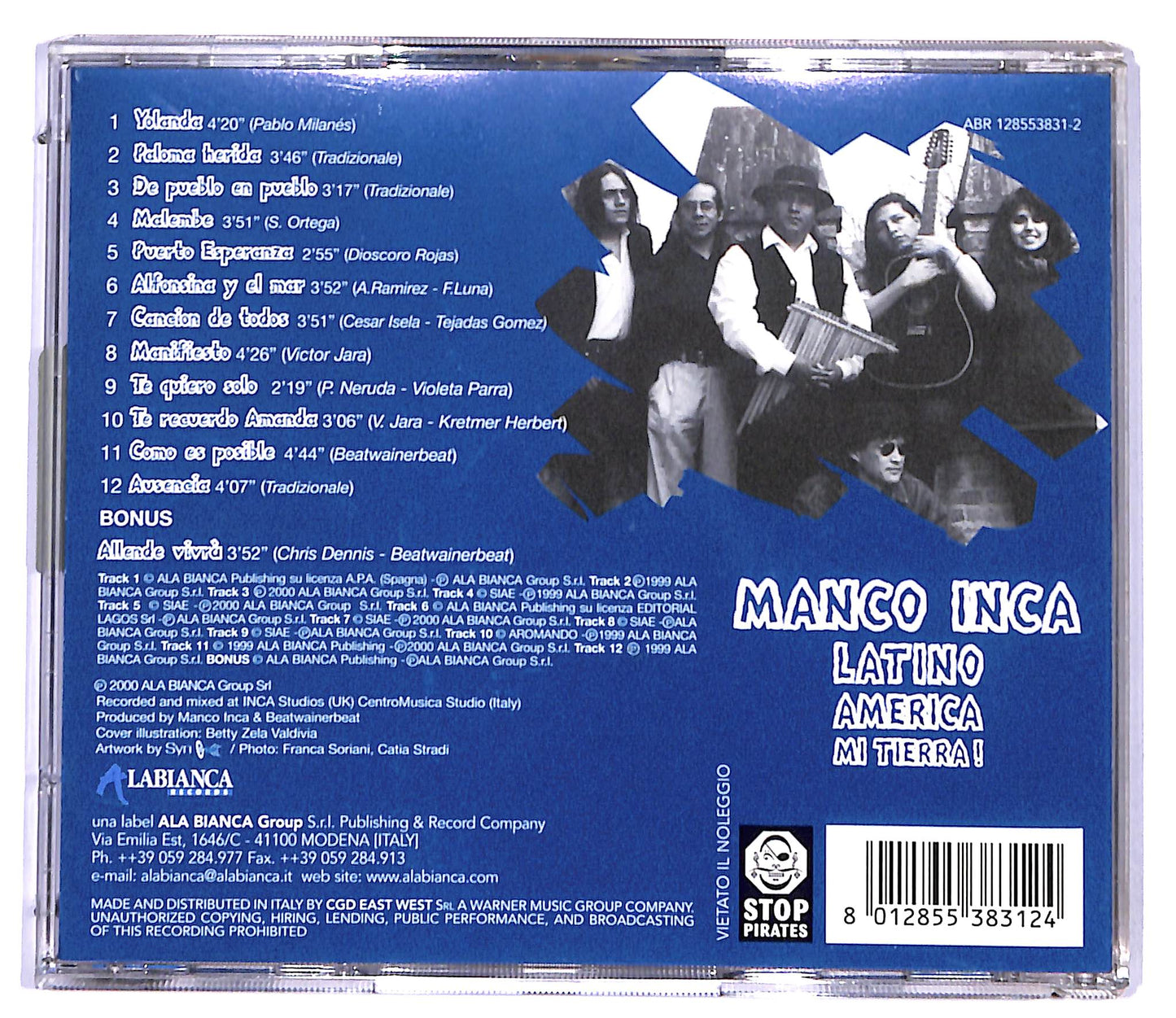 EBOND Manco Inca - Latino America Mi Tierra CD CD095332