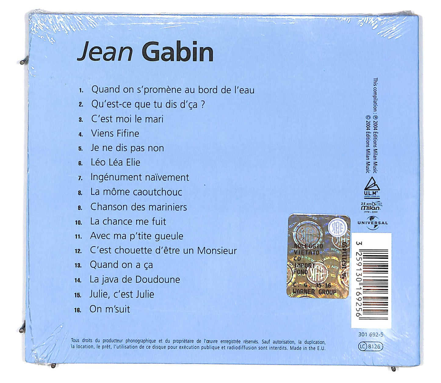 EBOND Jean Gabin - Jean Gabini Digipack CD CD095637