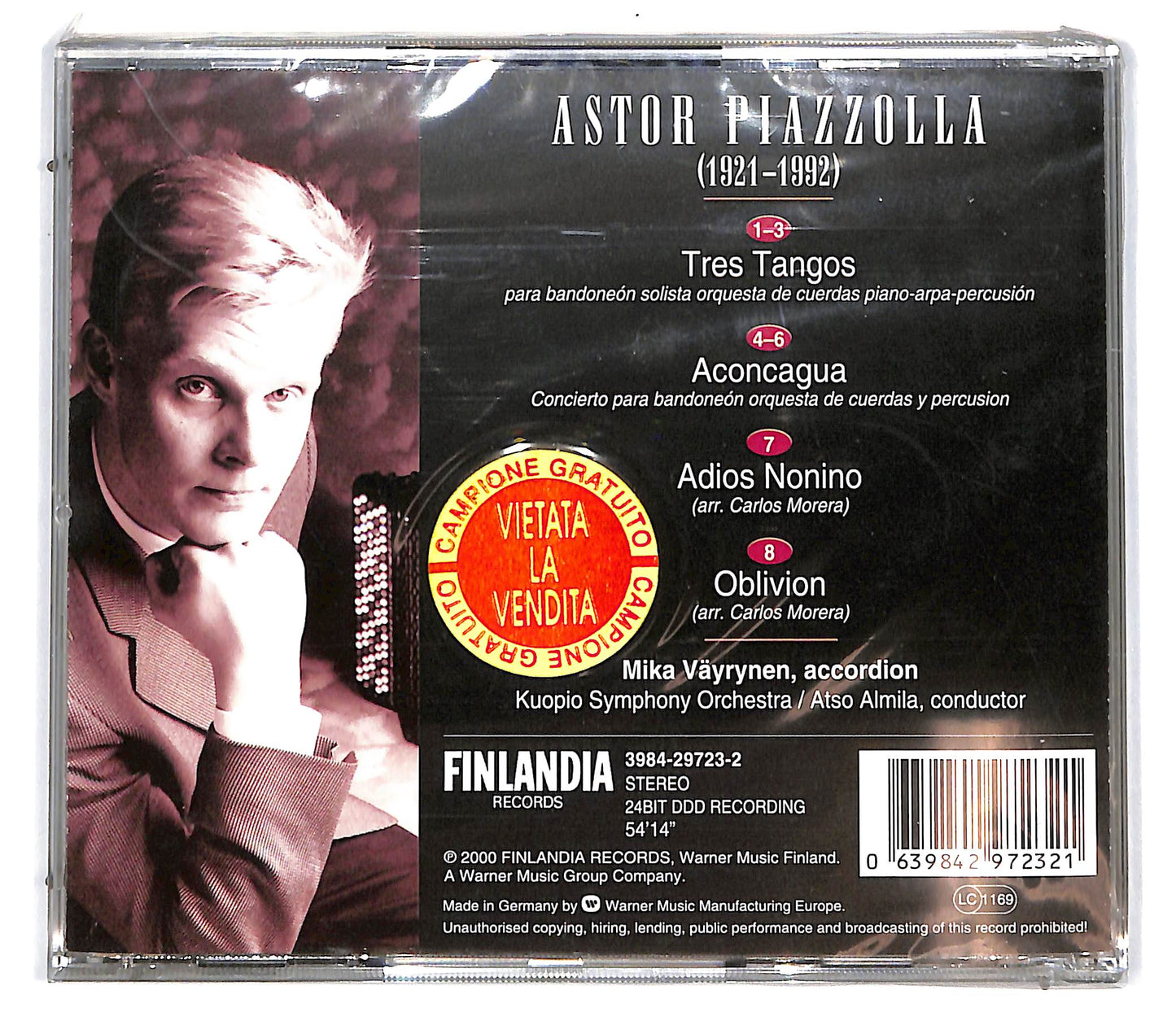EBOND Astro Piazzolla - Mika Vayrynen Accordion CD CD095650