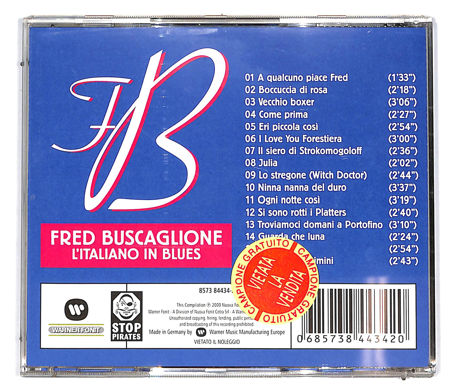 EBOND Fred Buscaglione - L'Italiano In Blues CD CD095651