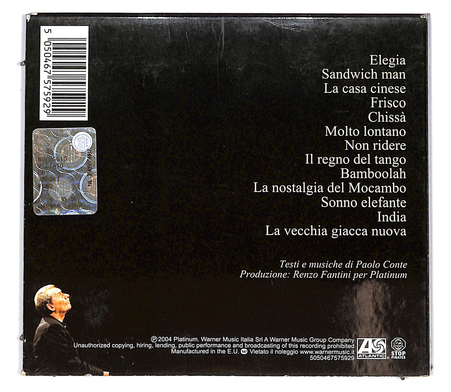 EBOND Paolo Conte - Elegia Digipak CD CD095655