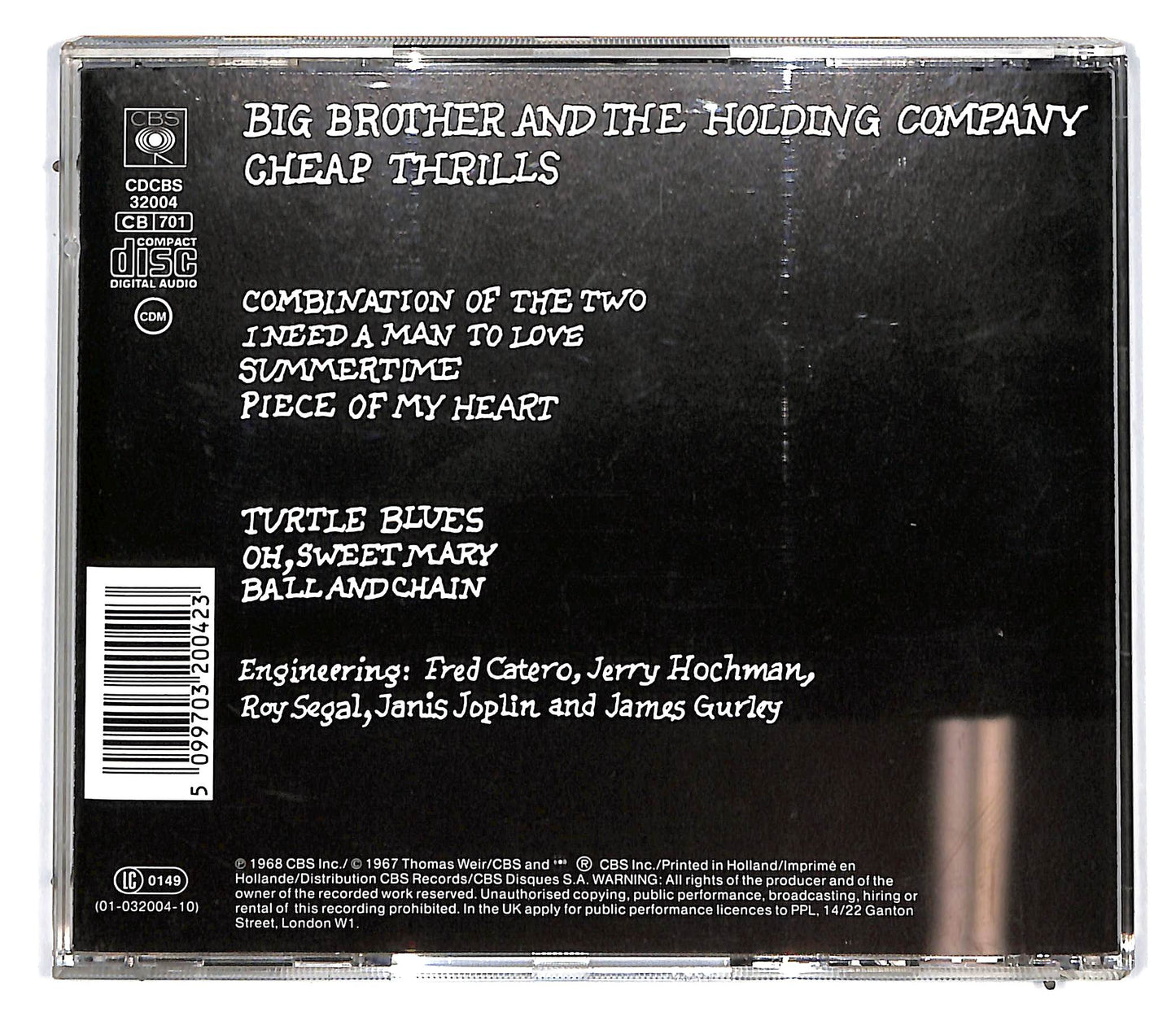 EBOND Big Brother e The Holding Company - Cheap Thrills CD CD095659