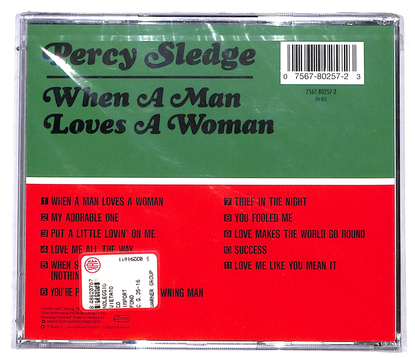EBOND Percy Sledge - When A Man Loves A Woman CD CD095747