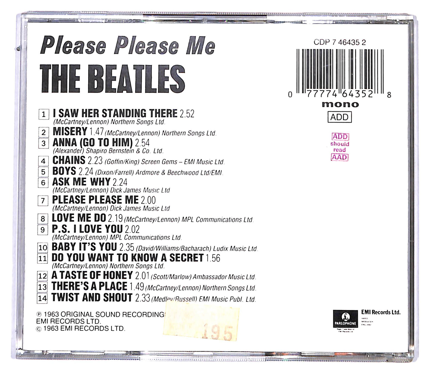 EBOND The Beatles - Please Please Me CD CD095818