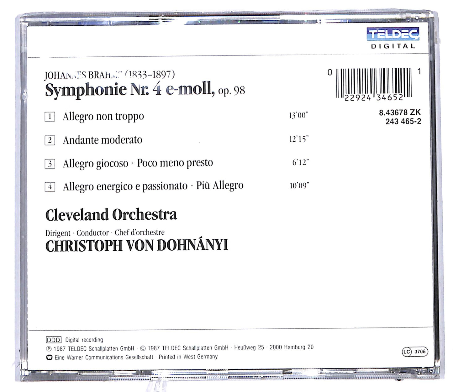EBOND Symphonie Nr 4 E - Moll, Op. 98 CD CD095936