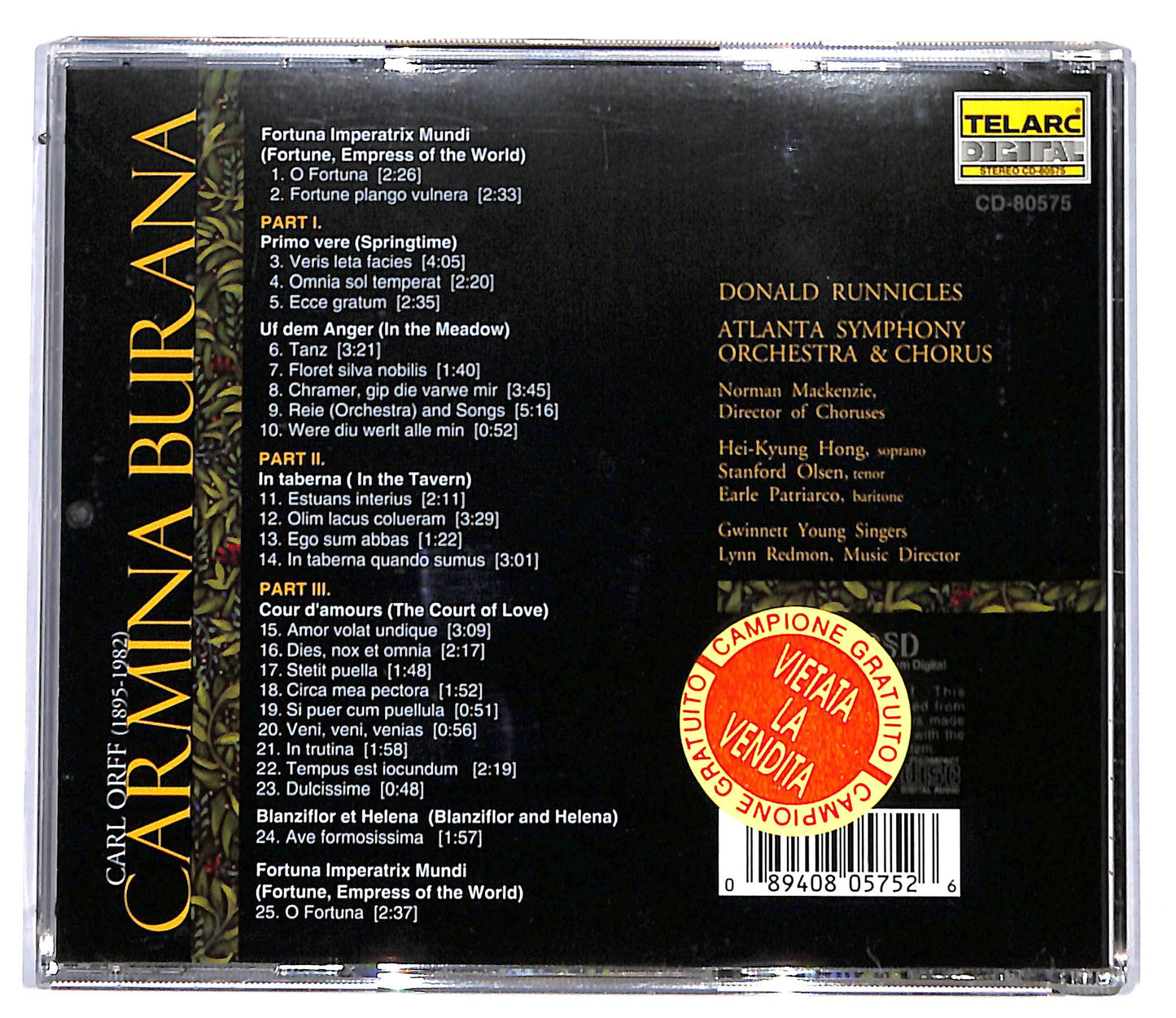 EBOND Orff - Carmina Burana CD CD095938