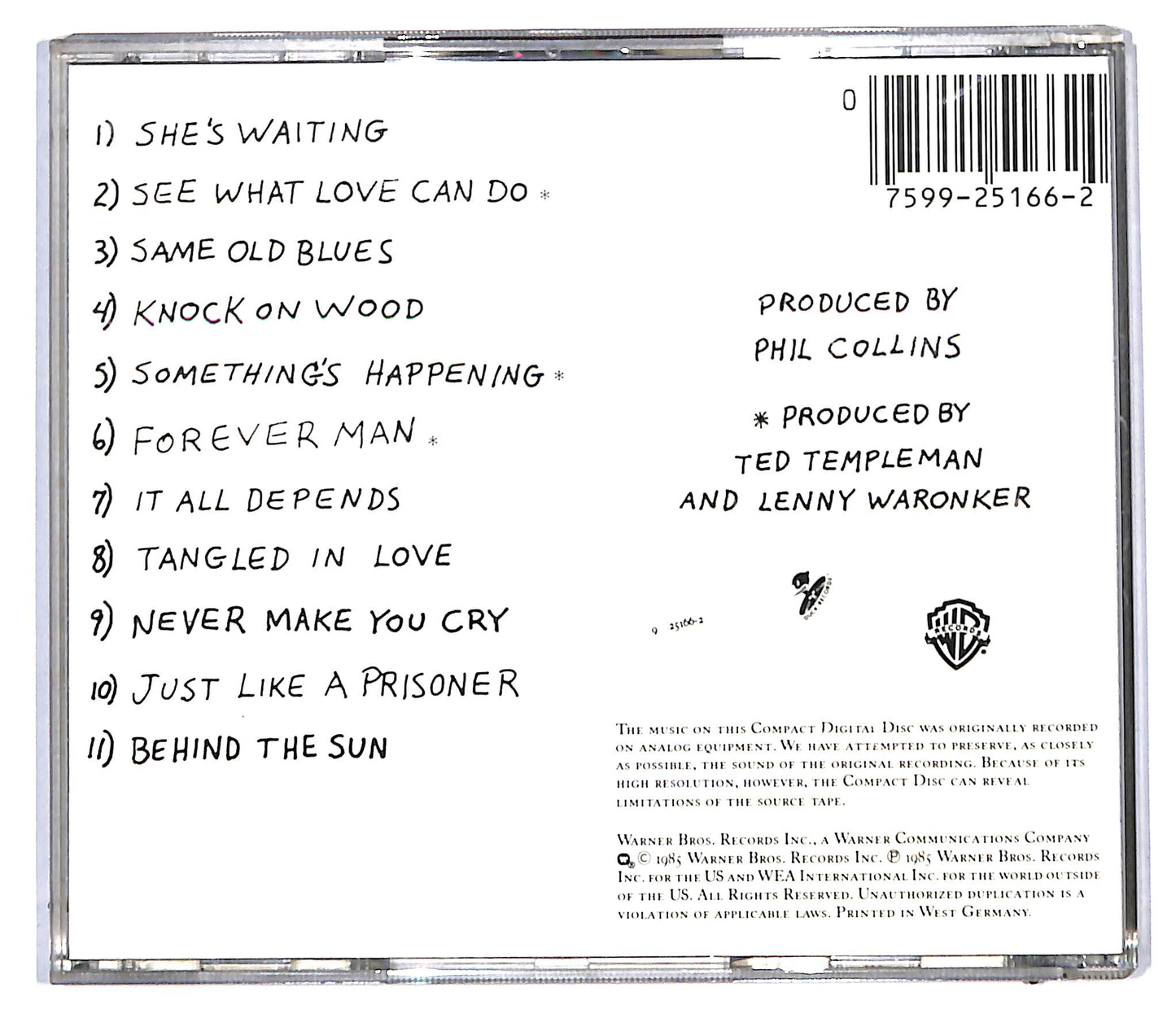 EBOND Eric Clapton - Behind The Sun CD CD096003