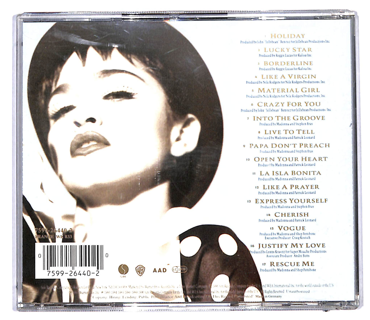 EBOND Madonna - The Immaculate Collection CD CD096023