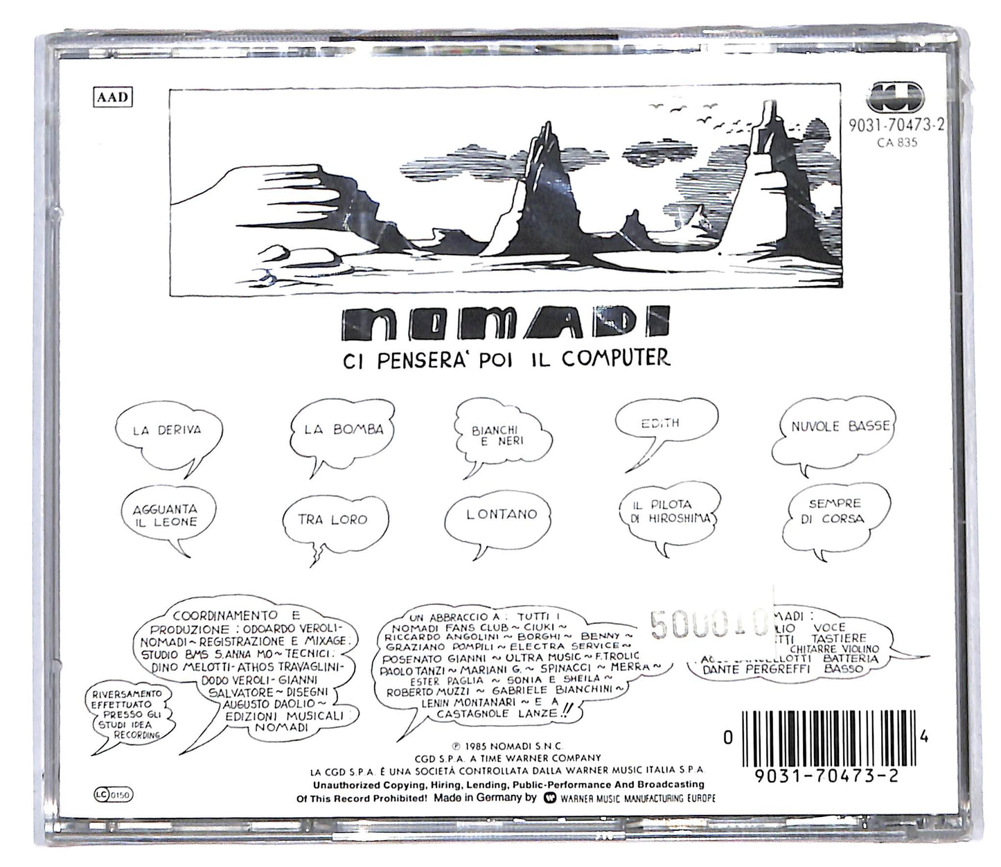 EBOND I Nomadi - Ci Pensera Poi Il Computer CD CD096103