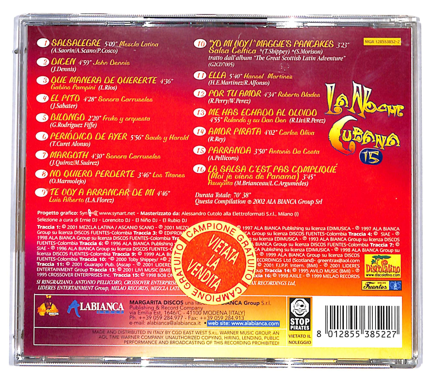 EBOND Various - La Noche Cubana 15 CD CD096110