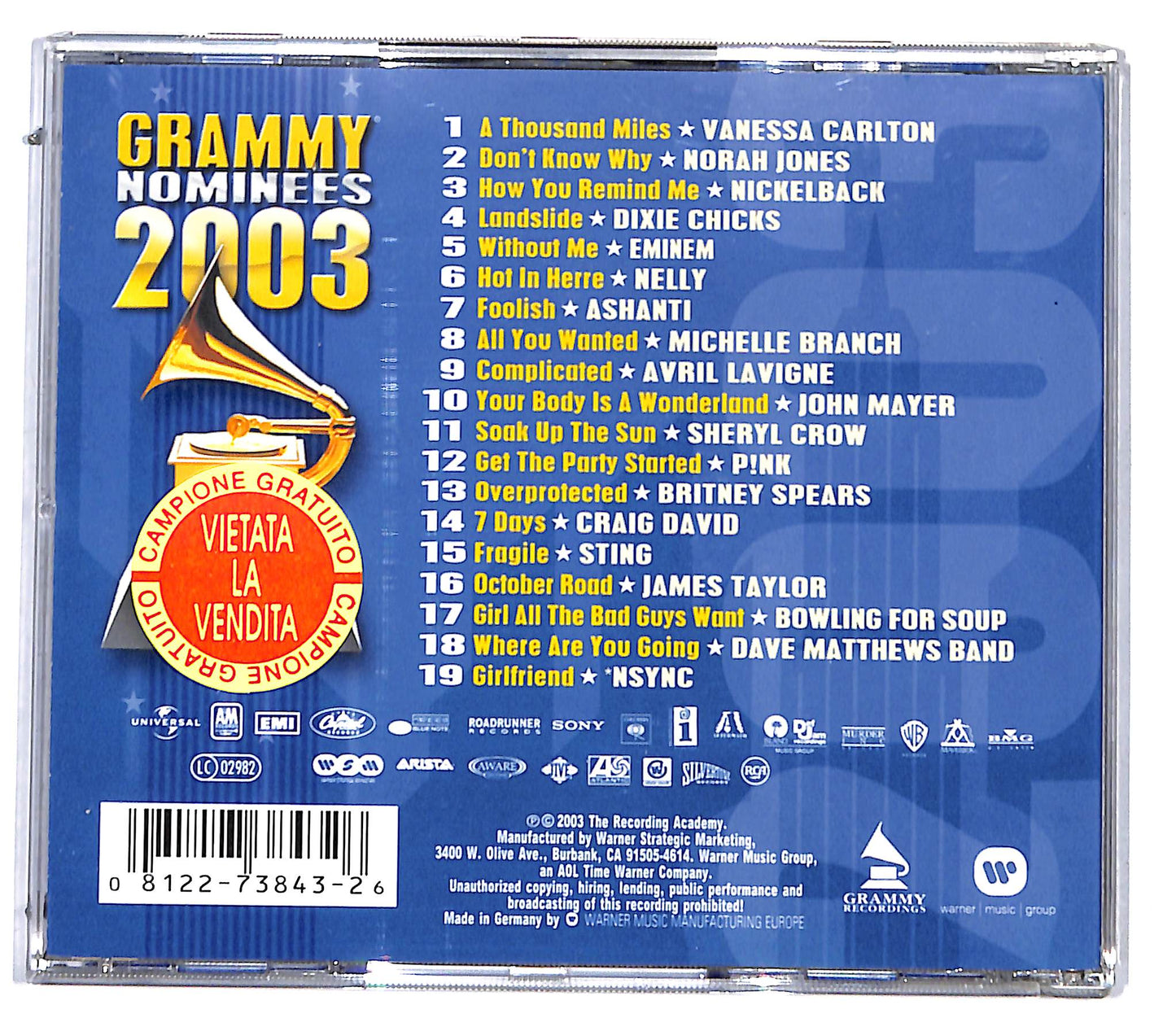 EBOND Various - 2003 Grammy Nominees CD CD096118