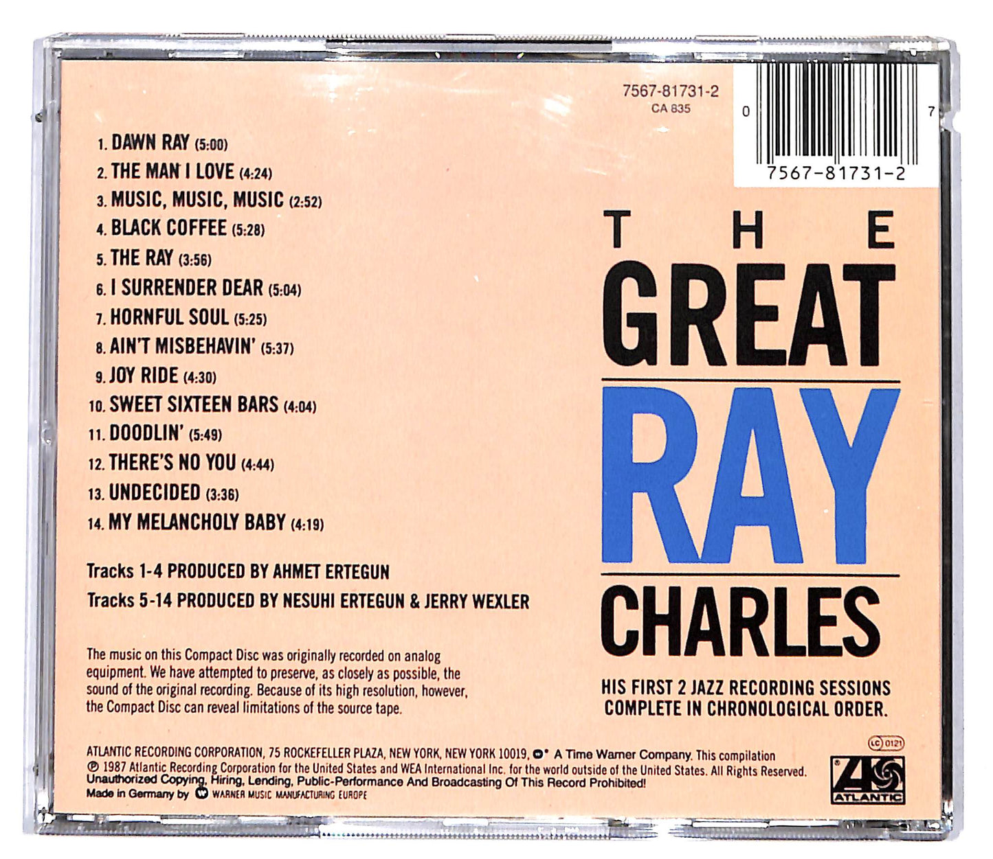 EBOND Ray Charles - The Great Ray Charles CD CD096134