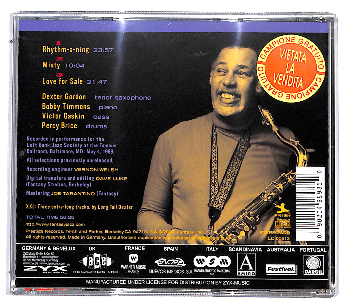 EBOND Dexter Gordon - XXL - Live At The Left Bank CD CD096162