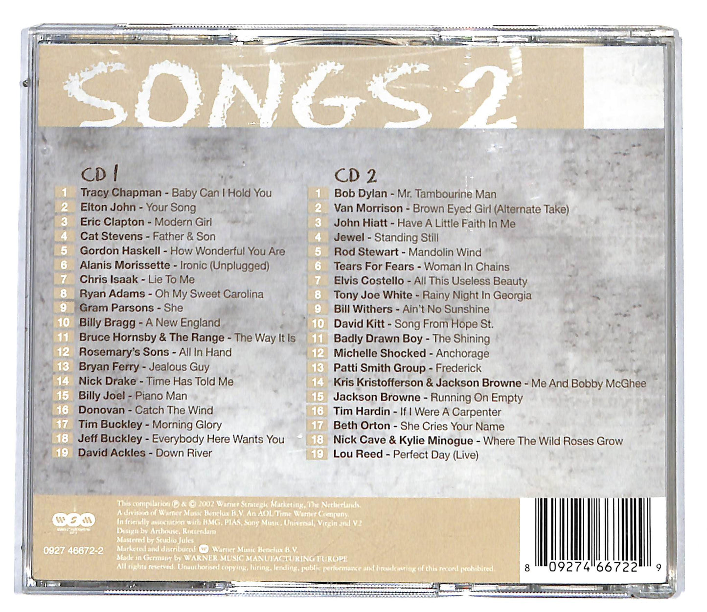 EBOND Various - Songs 2 (The Best Of The Singer/Songwriters) CD CD096208