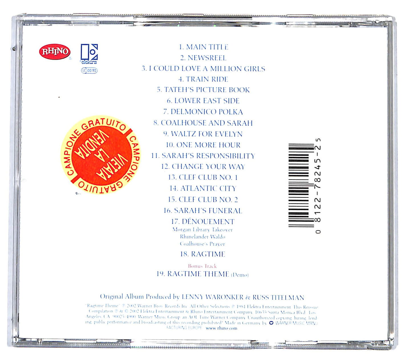EBOND Randy Newman - Ragtime CD CD096210